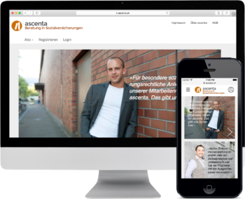 Ascenta auf Desktop und Mobile