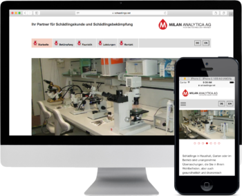 MILAN Analytica AG: Schädlingsbekämpfung auf Desktop und Mobile