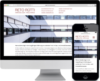 Reto Rütti Immotreuhand auf Desktop und Mobile