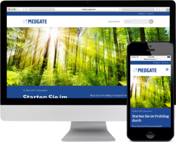Medgate-Blog auf Desktop und Mobile