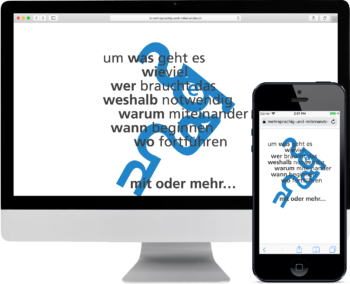 Website von mehrsprachig und miteinander auf Desktop und Mobile