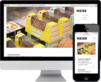 Website der  Firma Meier GmbH auf Desktop und Mobile